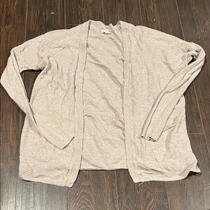 American Eagle Outfitters Light Taupe Open-Front Cardigan